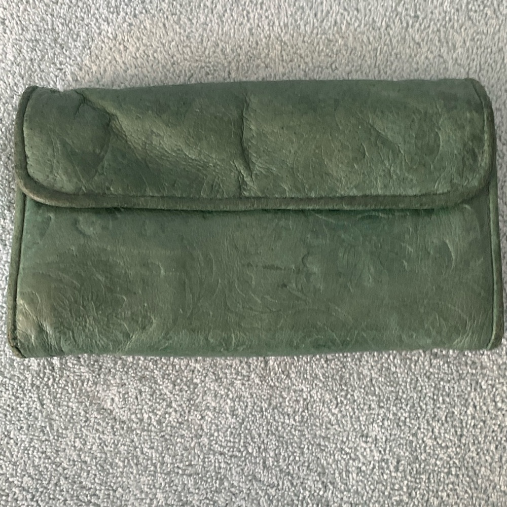 Green Leather Wallet, soft leather